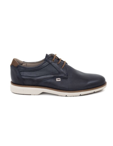 Derby de peau bleu DENIS-NAVY