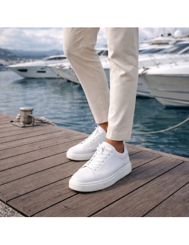 White leather sneakers