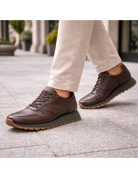 Light Brown leather sport shoe