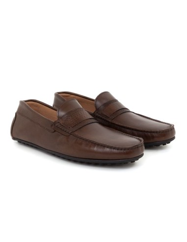 Mocassin de peau marron MOCBAFAZ-TESTA