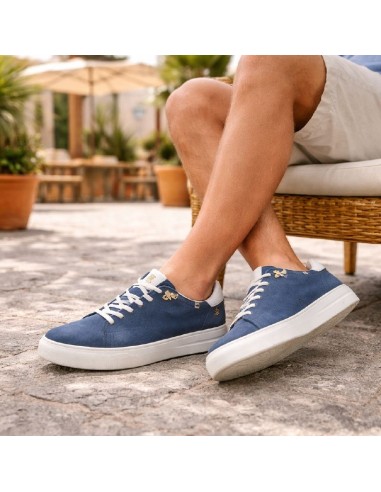 baskets nubuck bleu NUCATI-BLUE