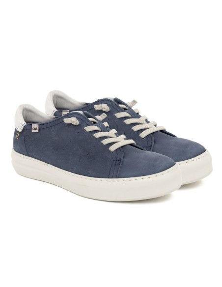 Blue nubuck sneakers