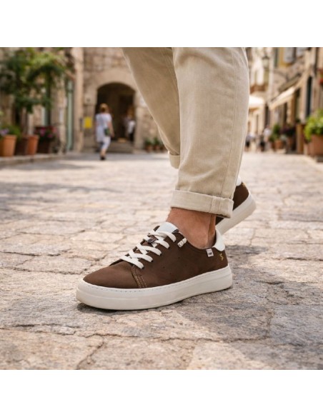 Brown nubuck sneakers