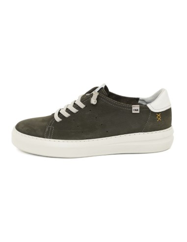 Green nubuck sneakers