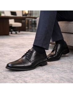 Derby de peau le noir PAKEL-BLACK