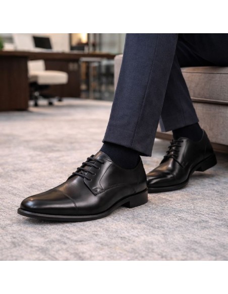 Derby de peau le noir PAKEL-BLACK