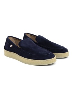 Blue suede moccasin