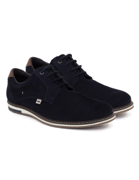 Blue suede Casual derby