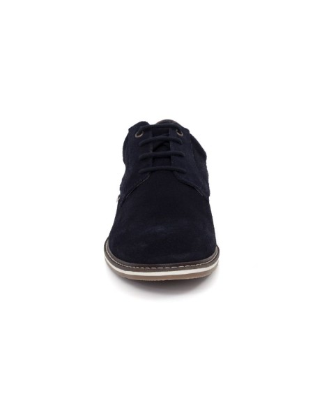 Casual derby suède bleu SOMAK-NAVY