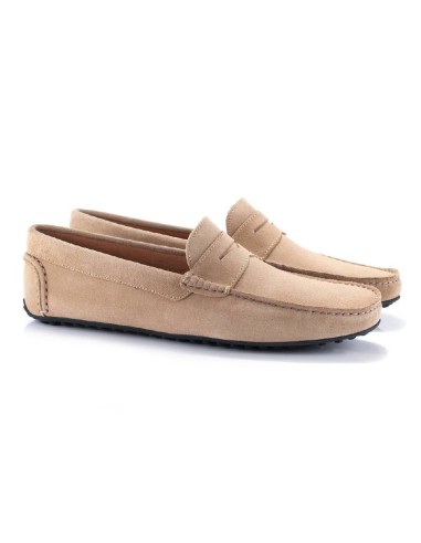 grey suede moccasin SIHAMOR-PIEDRA