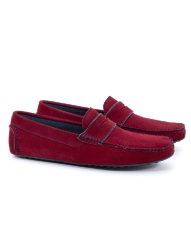 red suede moccasin SIHAMOR-ROJO