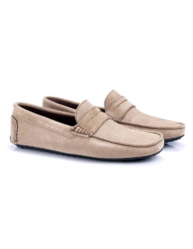 grey suede moccasin SIHAM-PIEDRA