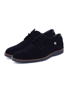 Casual derby suède bleu SUBER-NAVY 2