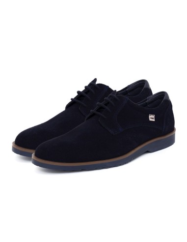 Casual derby suède bleu SUBER-NAVY