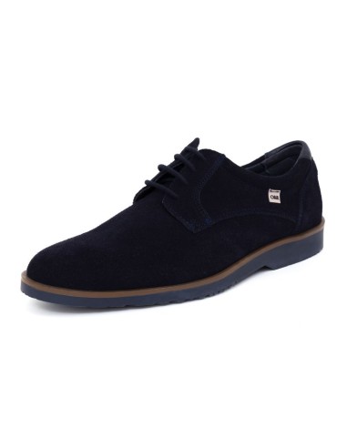 Blue suede derby