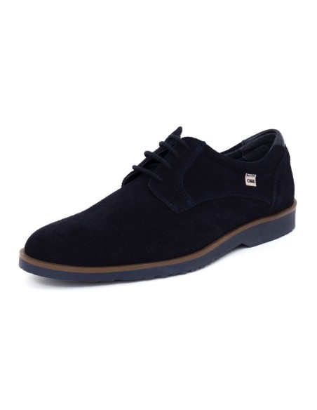 Blue suede derby