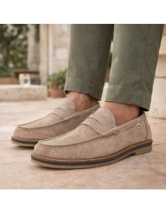 Mocassin suède beige SUMAKI-BEIGE