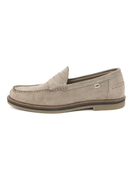 Beige suede moccasin