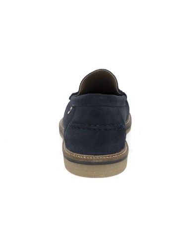 Blue suede moccasin
