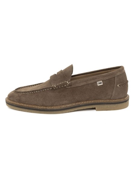 Brown suede moccasin