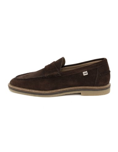 Brown suede moccasin