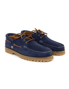 Blue suede boat shoe 2