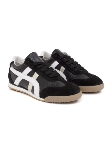 Black leather Women's sneakers