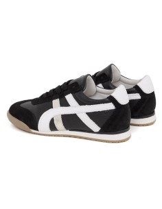 Deportivo de mujer de piel combinado de pieles color marrón 2