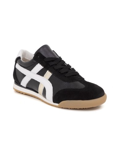 Black leather Women's sneakers