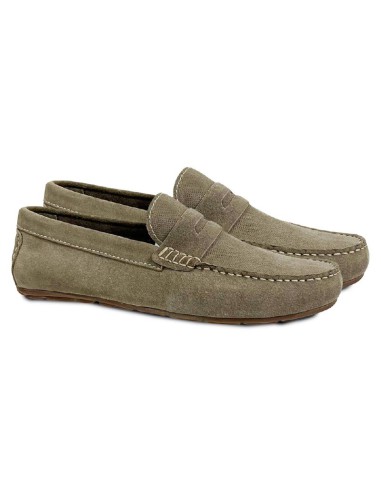 Mocasín de ante con antifaz color gris SILED-TAUPE