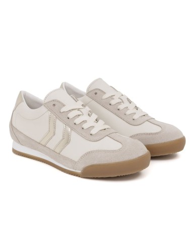 Beige leather Women's sneakers