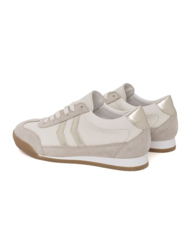 Beige leather Women's sneakers