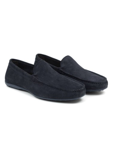 blue suede moccasin SINFEN-BLUE