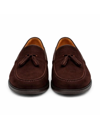 Brown suede moccasin