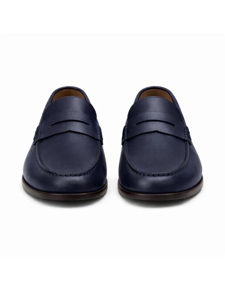 Mocassin de peau bleu DABERA-NAVY