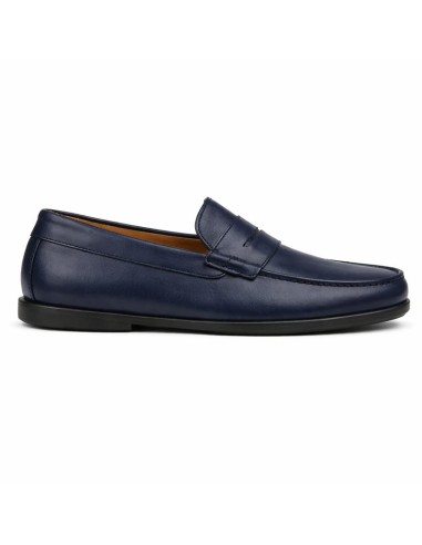 Mocassin de peau bleu DABERA-NAVY