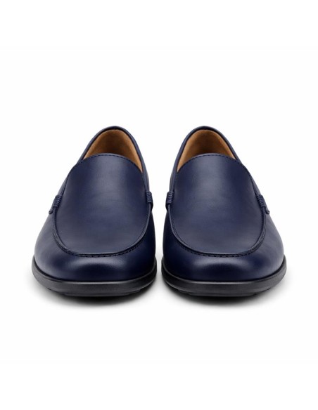 Mocassin de peau bleu DACONI-NAVY