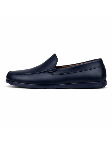 Mocassin de peau bleu DACONI-NAVY