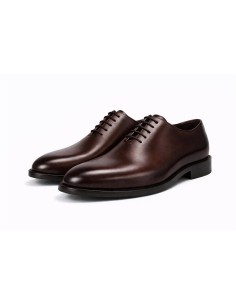 Oxford de peau marron PARMEN-BROWN
