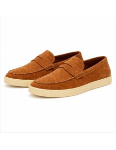 Mocasín de ante con antifaz color cuero 2