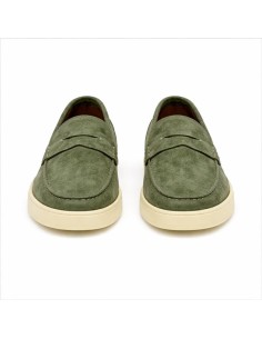 Green suede moccasin 2