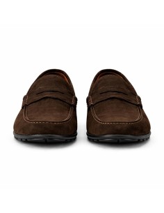 Mocasín de ante con antifaz color marrón 2