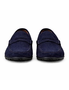 Mocasín de ante con antifaz color azul 2