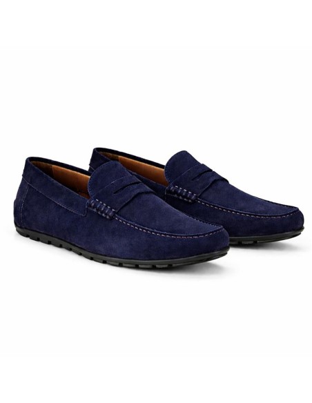 Mocassin suède bleu SERITA-NAVY