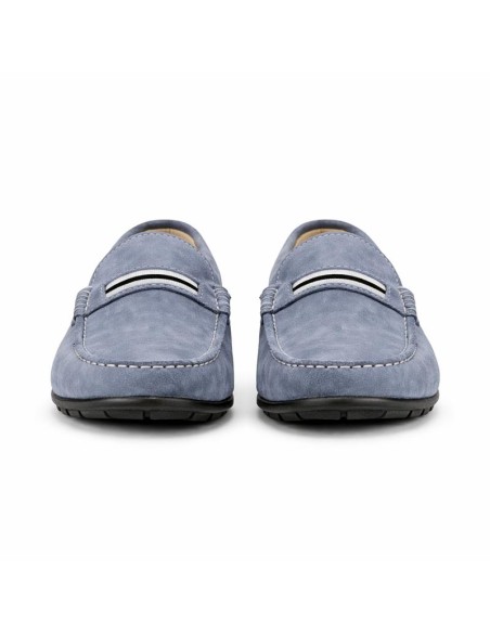Mocassin suède bleu SOCAMAN-JEANS