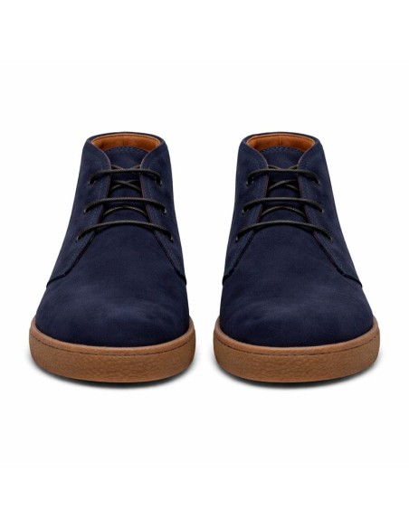 Botín de ante afelpado color azul