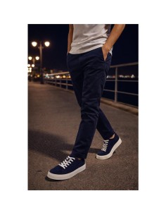 Sneakers de ante liso color azul