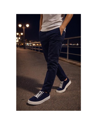 Blue suede sneakers