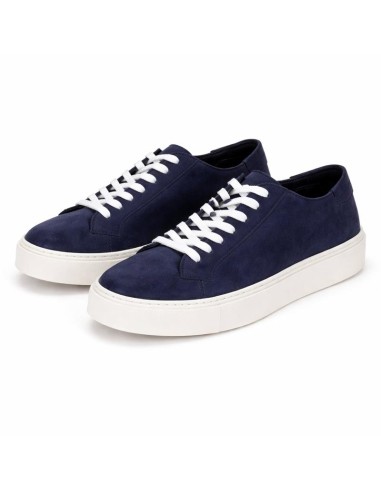 Sneakers de ante liso color azul