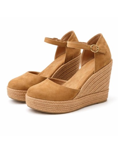 Light Brown solid color espadrilles for women